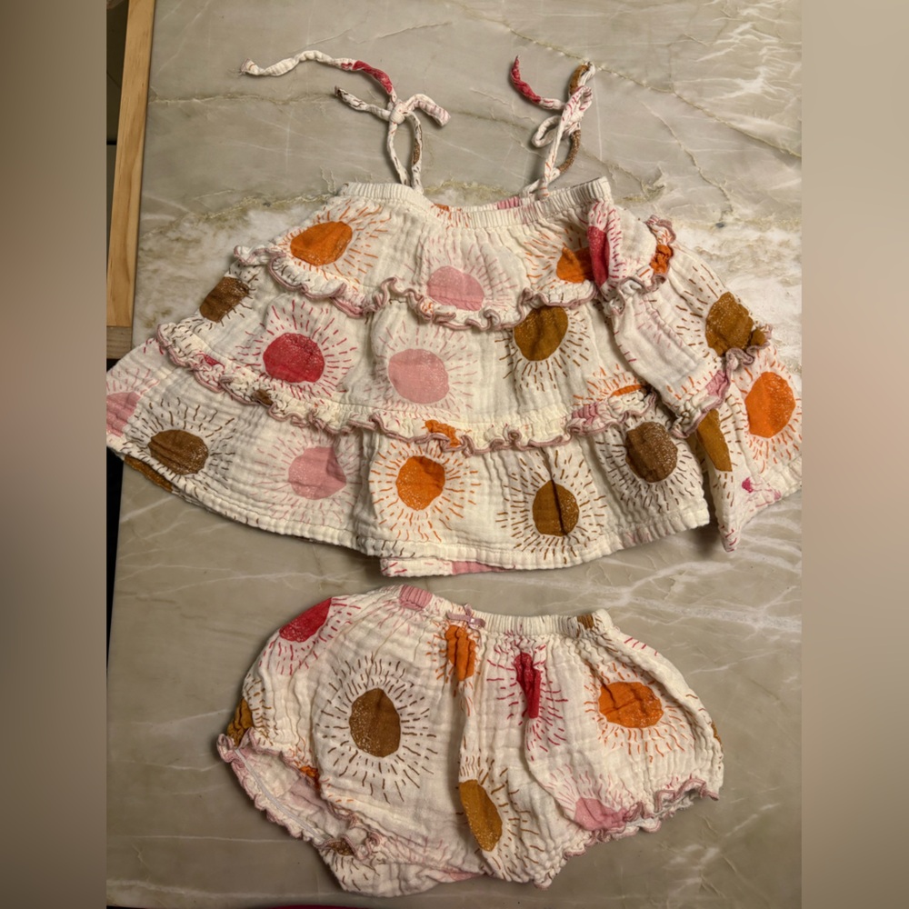 Pink chicken two piece set 18/24 months